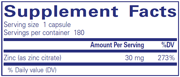 Zinc (Citrate) 180 Count