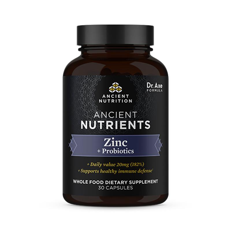 Zinc + Probiotics (Ancient Nutrition) Front