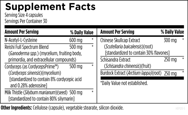 Hepatatone Plus Designs for Health supplement facts