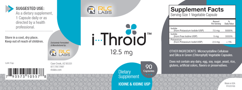 i-Throid 12.5 mg (RLC Labs) Label