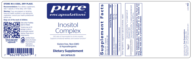 Inositol Complex (Pure Encapsulations) label