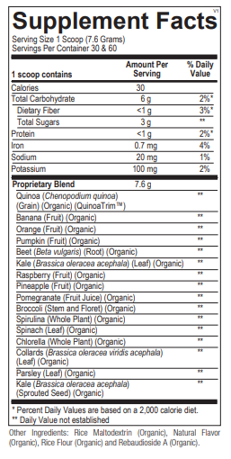 indigo greens powder ortho molecular supplement