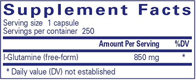 BACKORDER ONLY - l-Glutamine 850 mg 250 Count