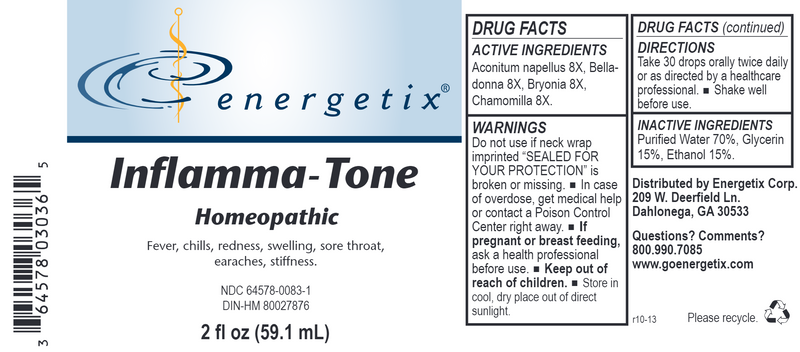 lnflamma-Tone (Energetix) Label